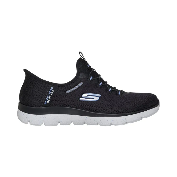 Skechers Slip-Ins Waterproof Summits “Black / Light Blue” (150199BKLB)