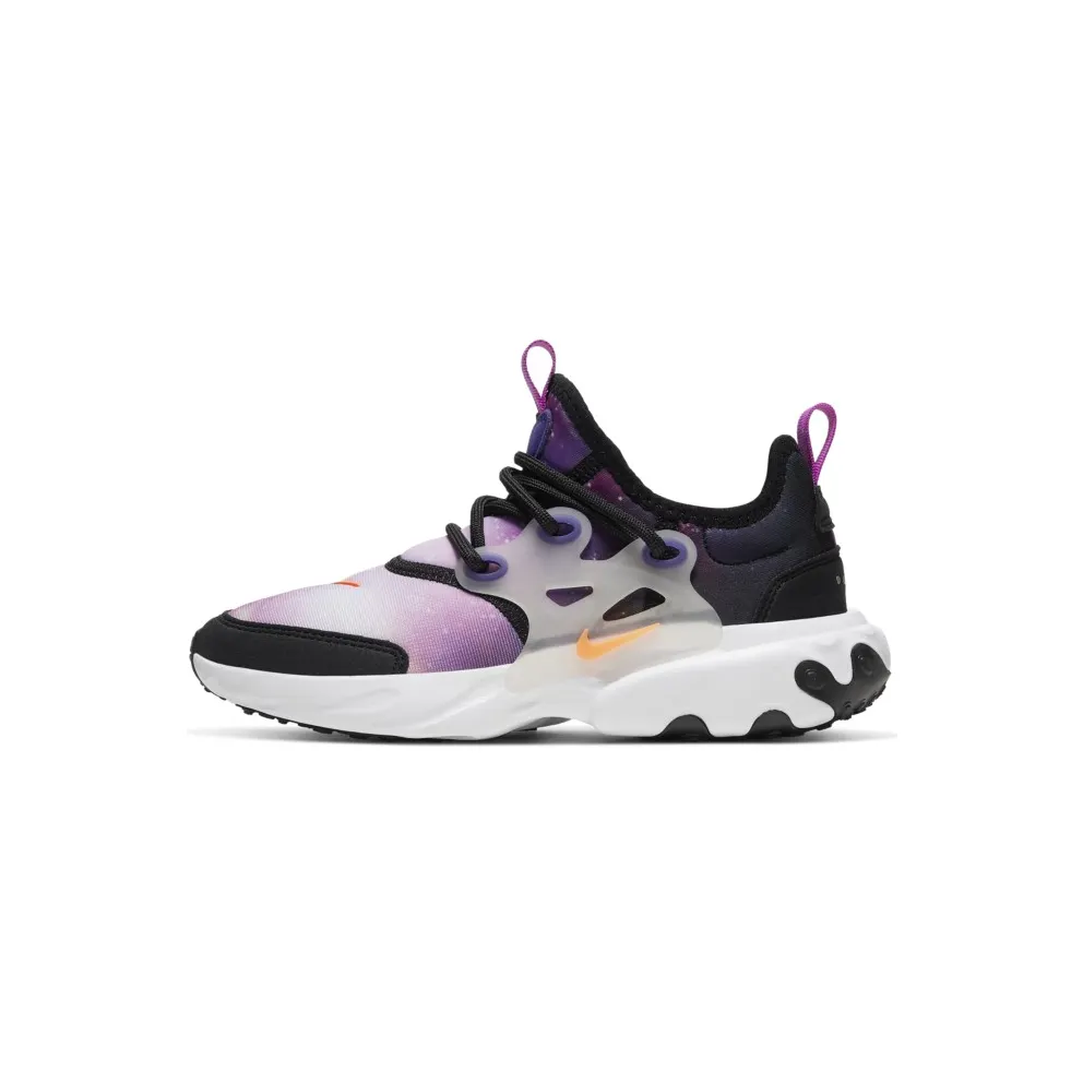 Nike React Presto Galaxy (PS) Black/Court Purple-Blue Fury-Total Orange (CW3074-002)