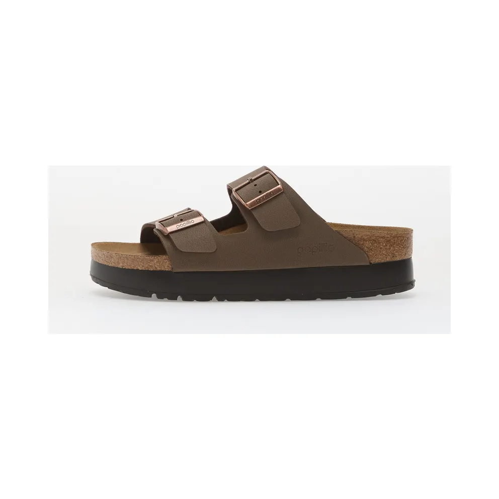 Birkenstock Arizona PAP Flex Platform Birko-Flor Mocha
