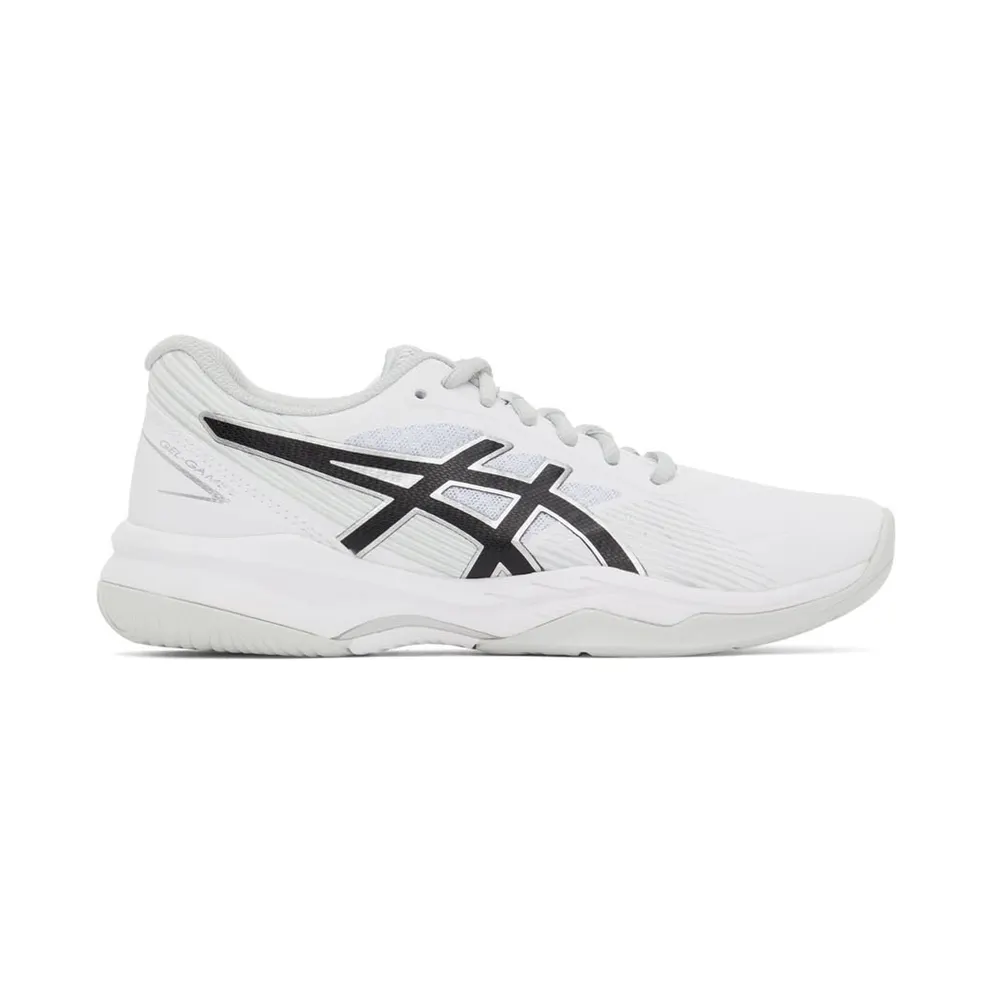 Asics White & Black Gel-Game 8 Sneakers (1042A152.101)