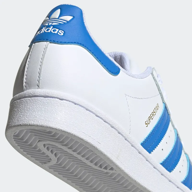 Adidas Superstar ‘White True Blue’ Cloud White/True Blue/Gold Metallic (H68093)