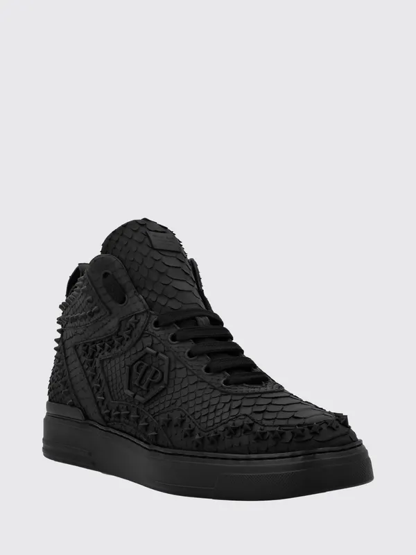 Philipp plein Python Leather with Star Studs Black (AADSMSC4004PLE029P02)