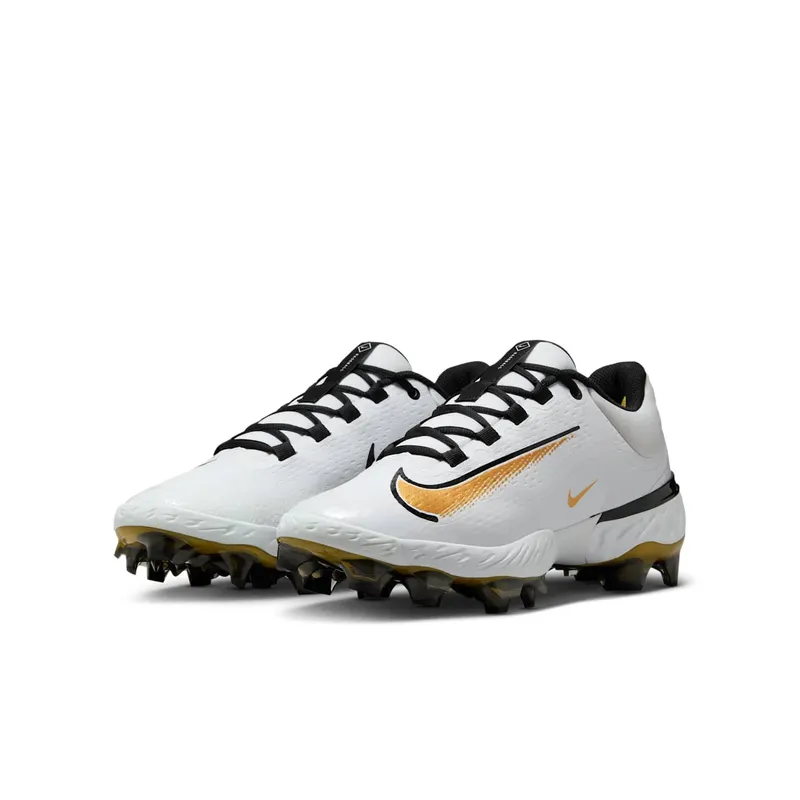Nike Alpha Huarache Elite 4 Low MCS White Black Metallic Gold (FD6255-119)
