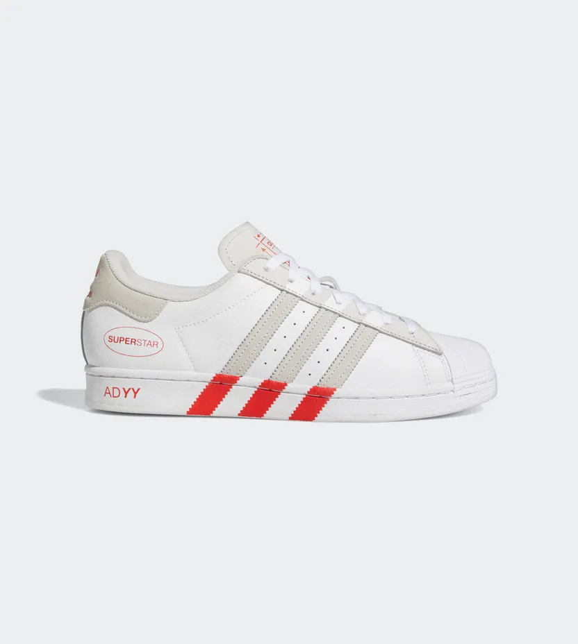 adidas Superstar Cloud White / Grey One / Vivid Red (GY0995)