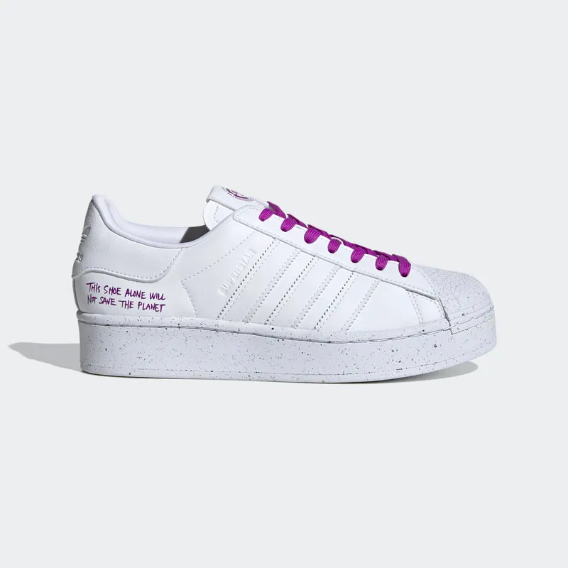Adidas Superstar Bold ‘Clean Classics Collection – White Shock Purple’ Cloud White/Cloud White/Shock Purple (FY0129)
