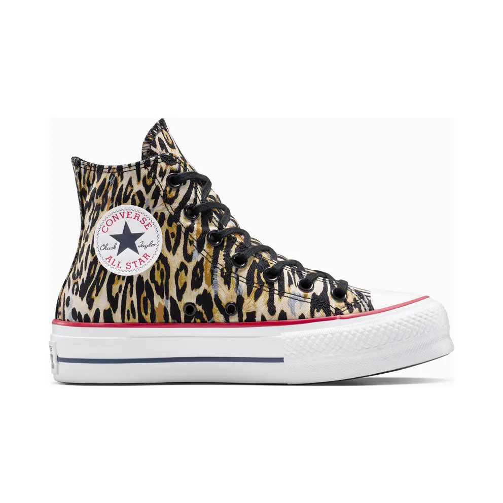 Converse Chuck Taylor All Star Lift Platform Leopard Black, Red Black/White/Red (A15462C)