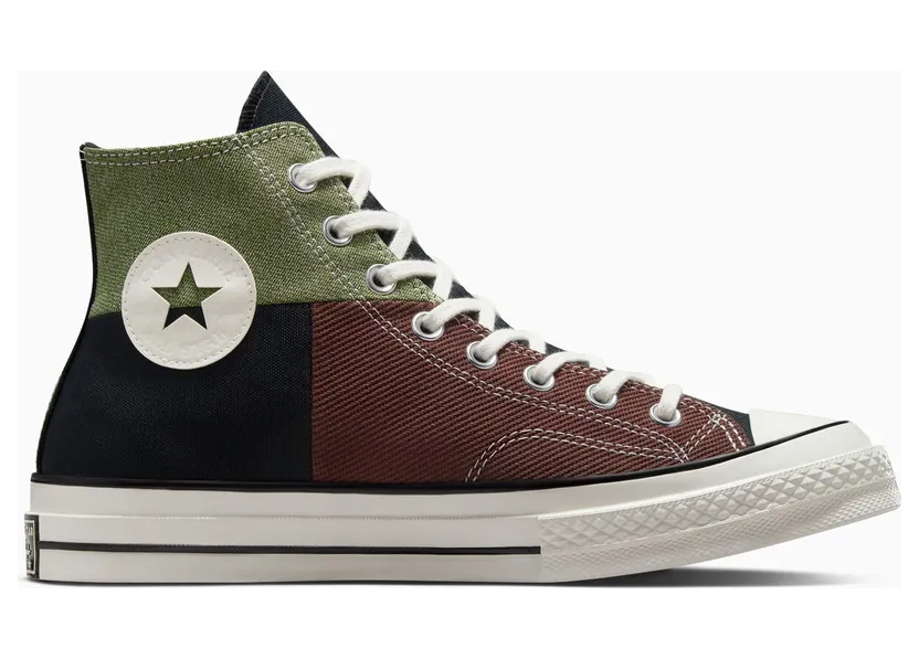Converse Chuck 70 Crafted Patchwork Black/trolled Green/eternal Earth Brown