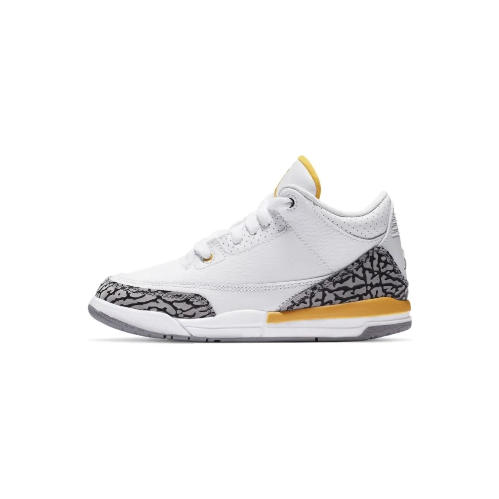 Jordan 3 Retro Laser Orange (PS) White/Black-Laser Orange-Cement Grey (441141-108)