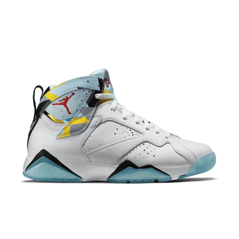 Jordan 7 Retro N7 White/Ice Cube Blue-Dark Turquoise-Black (744804-144)