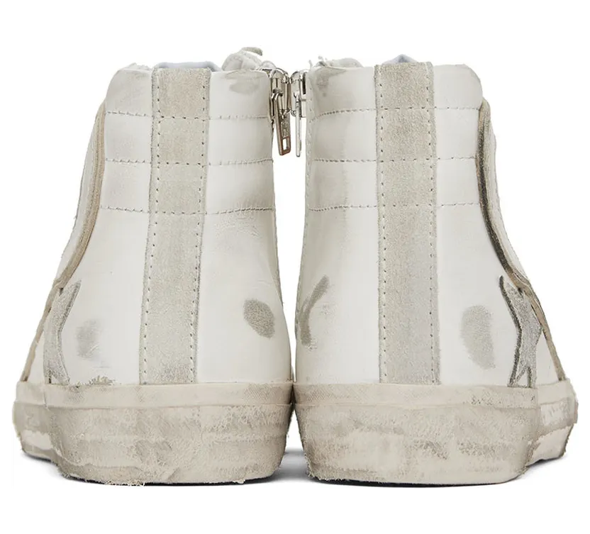 Golden Goose White & Gray Slide Classic High-Top Sneakers (GMF00115.F000324.1027) (2)