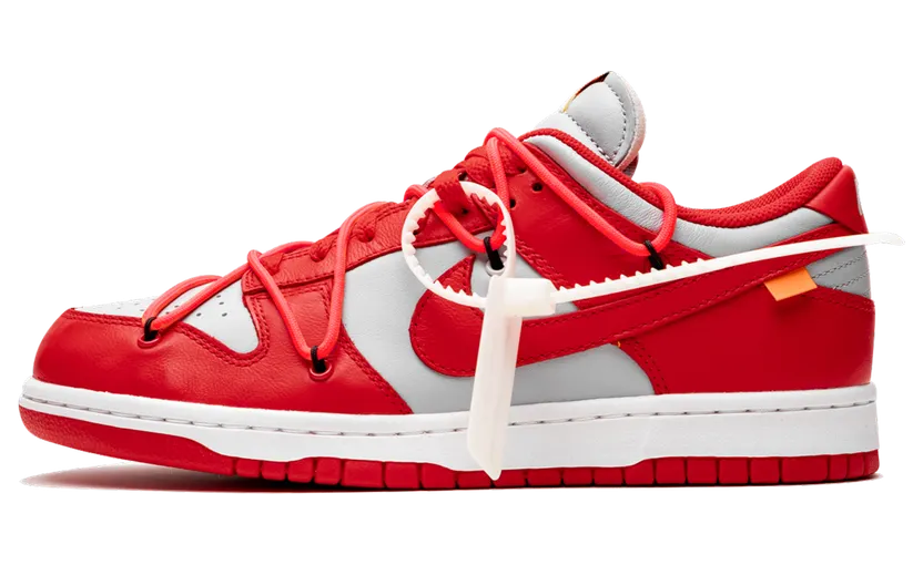 Nike Dunk Low LTHR OW Off-White – University Red (CT0856-600)