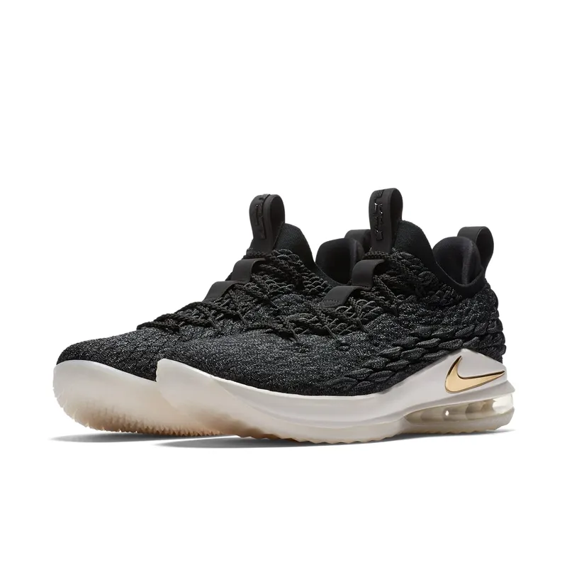 Nike LeBron 15 Low Black Gold Black/Metallic Gold-Phantom (AO1755-001)