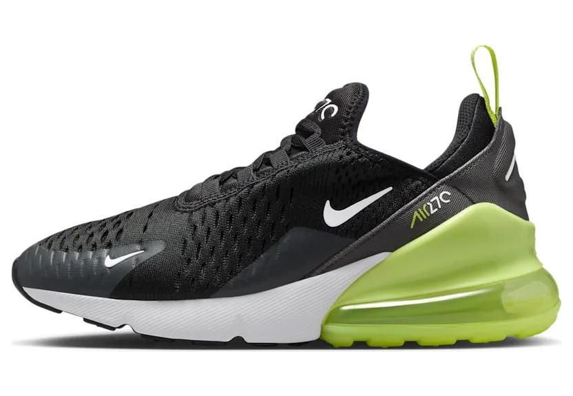 Nike AIR MAX 270 GS “LIGHT LEMON TWIST BLACK ANTHRACITE WHITE (GS)” (943345-704)