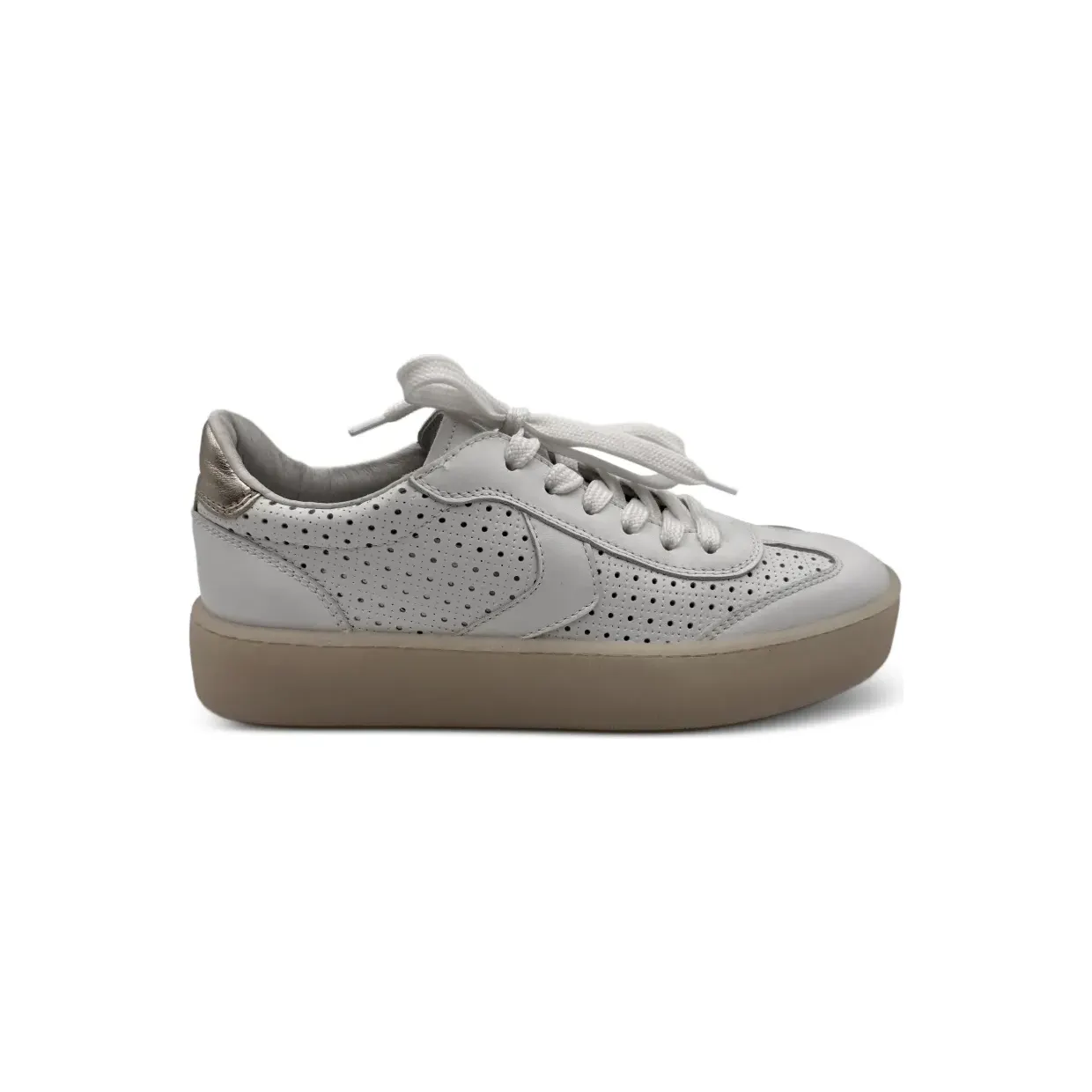 Voile Blanche perforated leather low-top “White” (MINDMASH)