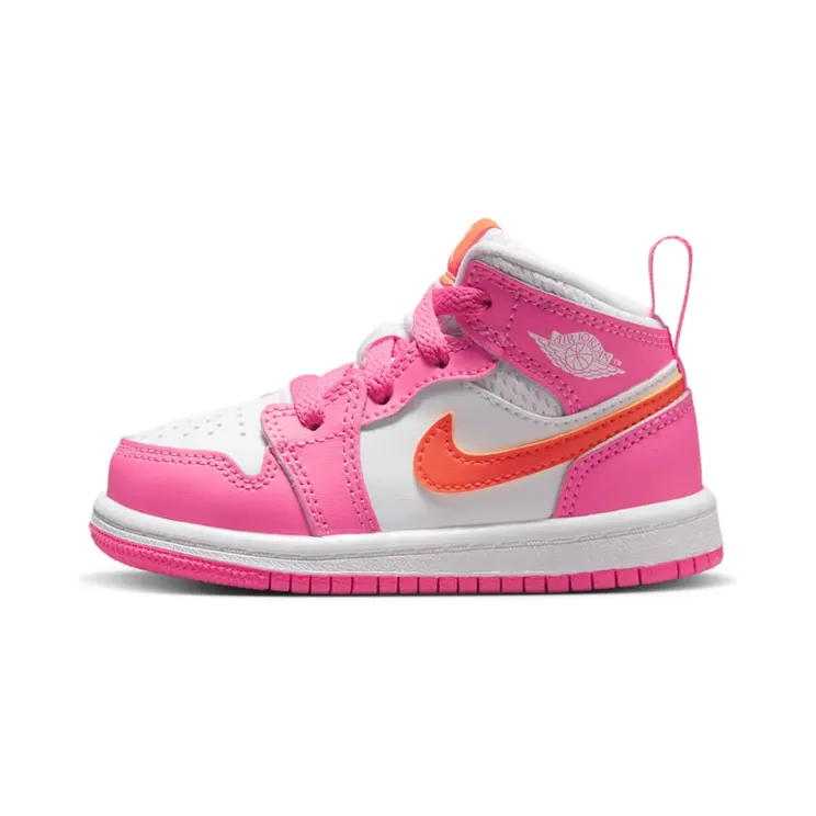 Air Jordan 1 Mid TD “Pinksicle / White / Safety Orange” (DX3239-681)