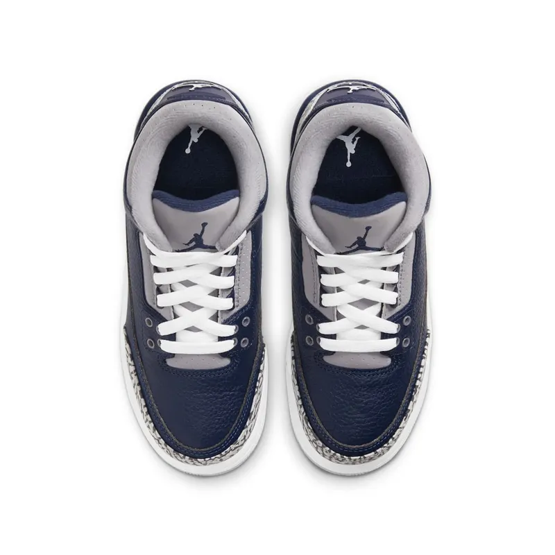 Air Jordan 3 Retro Georgetown (GS) (2021) – “Midnight Navy / Cement Grey White” (398614-401)