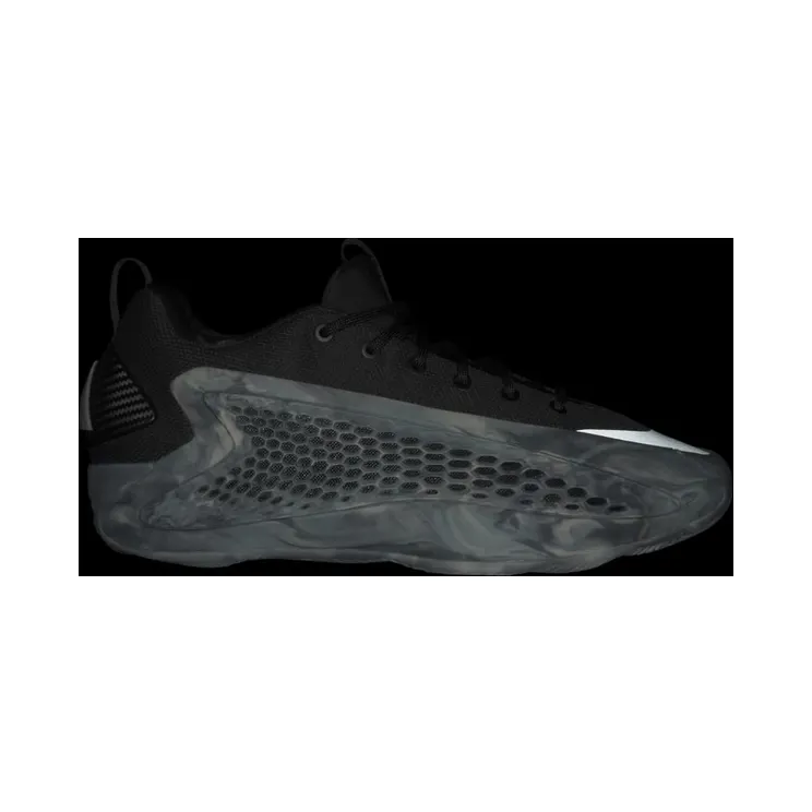 adidas Anthony Edwards 1 Low Basketball “Silver Pebble / Core Black / Wonder Beige” (JI4066)