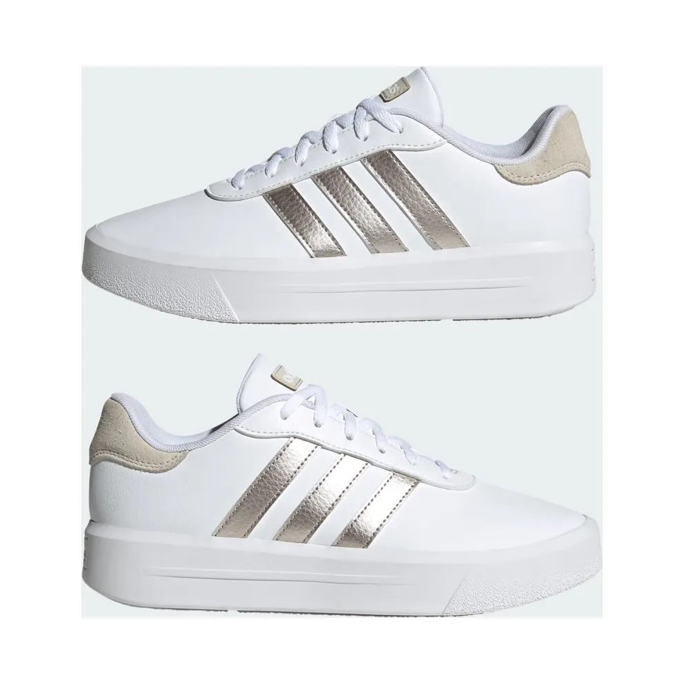 adidas Court Platform Cloud White / Champagne Met. / Aluminium (ID1969)