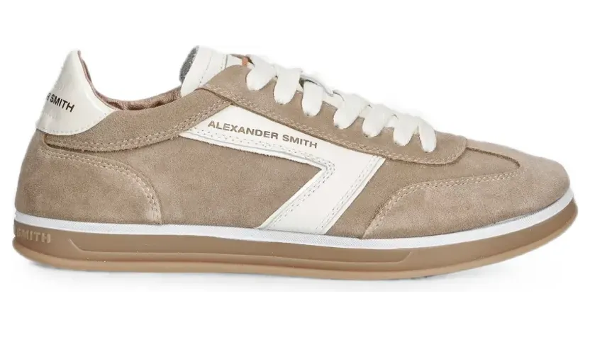 Alexander Smith Thames logo-print panelled sneakers – Beige (ASBDTMW3393)