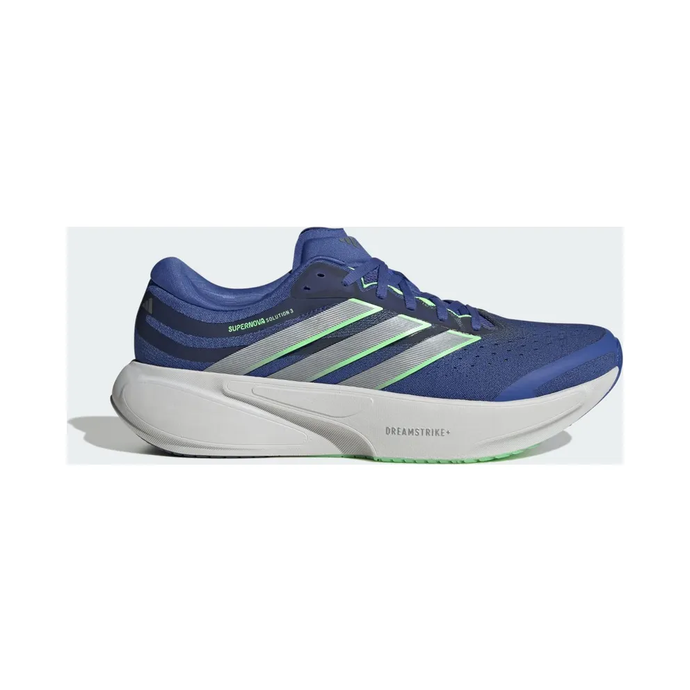 Adidas SUPERNOVA SOLUTION 3 Running Shoes Dual Indigo / Tech Grey Metallic / Lime Burst (KK1915)