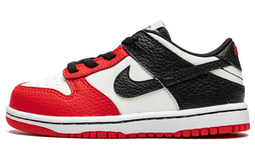 Nike Dunk Low EMB NBA 75th Anniversary Chicago (TD) – “Sail / Black / Black / Chile Red” (DC9562-100)