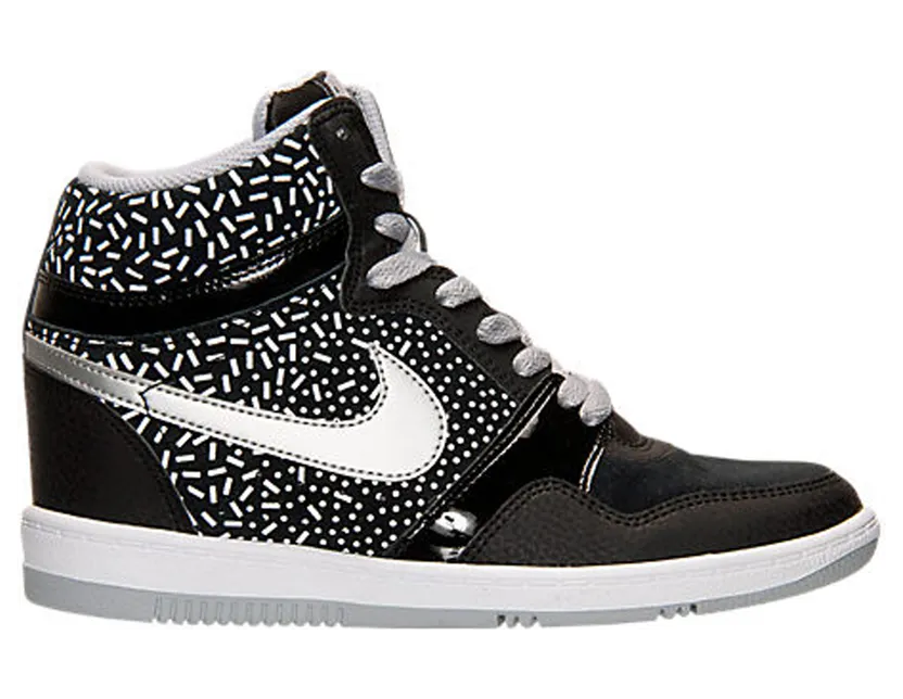 Nike Force Sky High Print Wedge Black White (W)