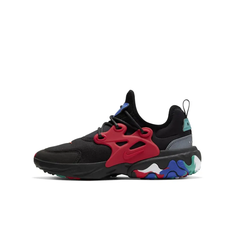 Nike React Presto Black Red Multicolor (GS) Black/University Red-Multi (CD8138-001)