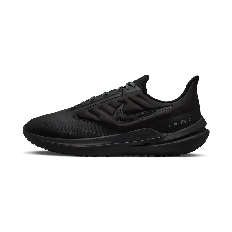 Nike Air Winflo 9 Shield Triple “Black / Off-Noir / Dark Smoke Grey” (DM1106-007)