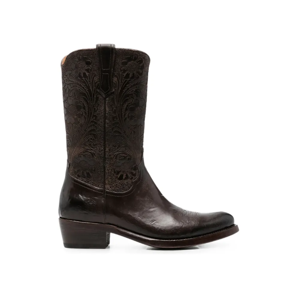 Eraldo Martu Floral-embossed “Brown” (MART/U TMORO)