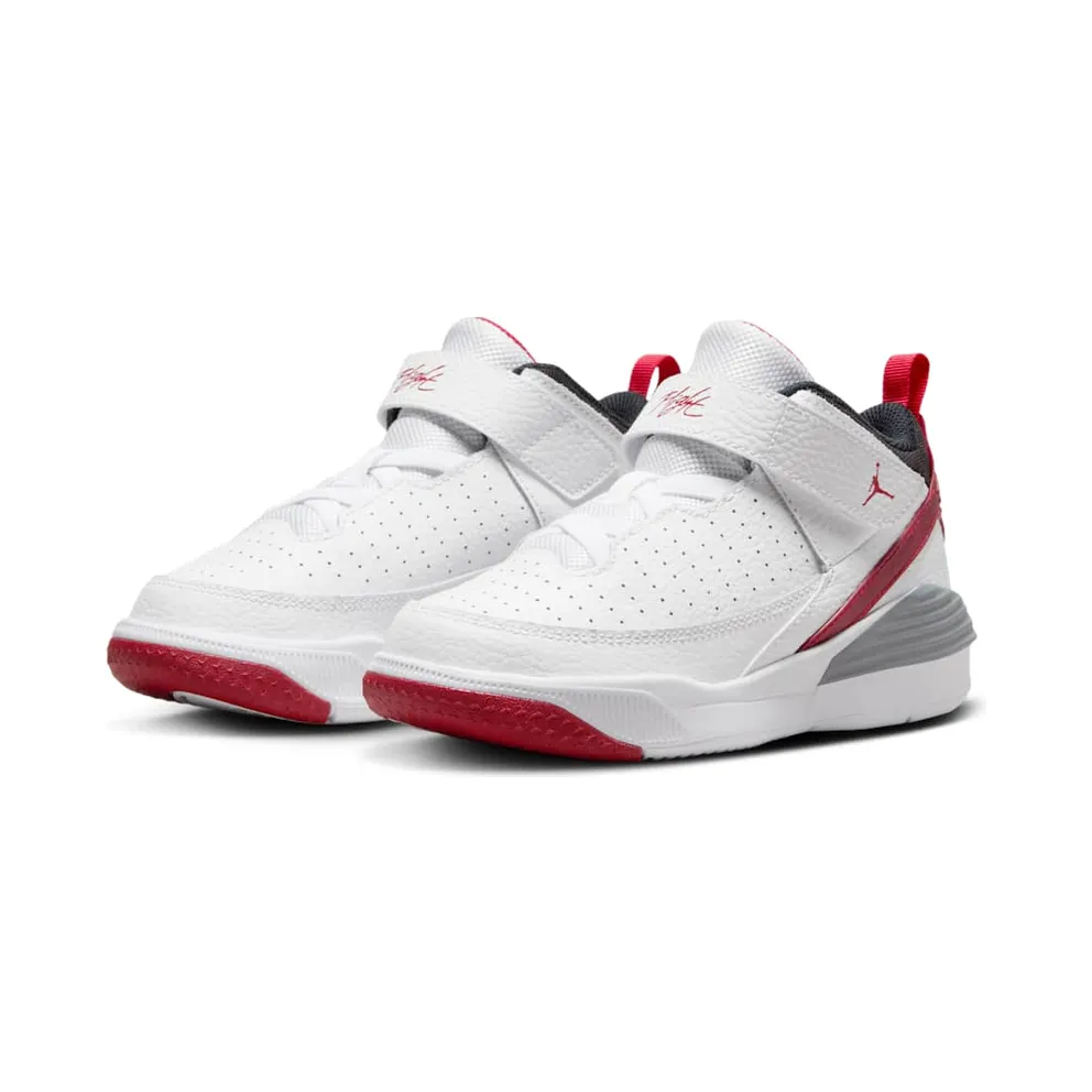 Jordan Max Aura 5 “White / Varsity Red / Wolf Grey / Black” (DZ4354-101)