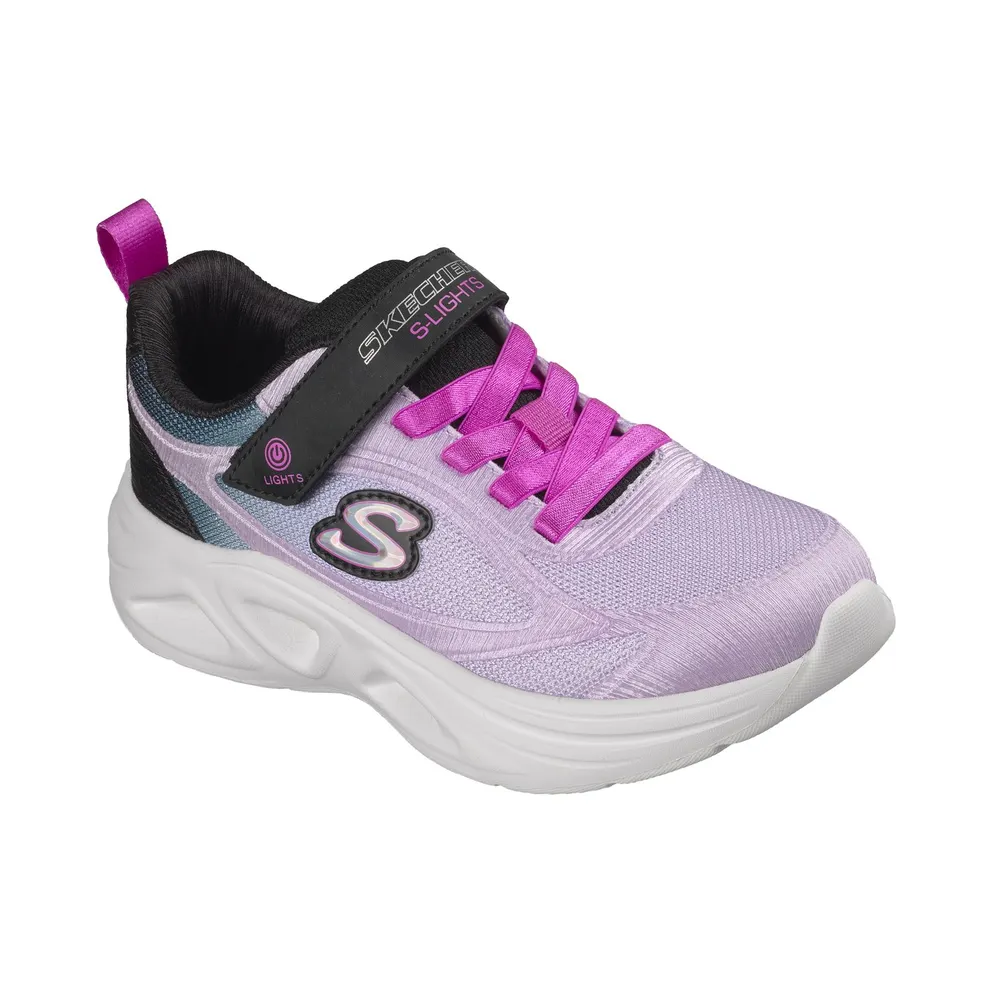 Skechers S-Lights: Sola Glow 2.0 “Dazzle Steps Sneaker Black / Lavendel” (303729CBKLV)