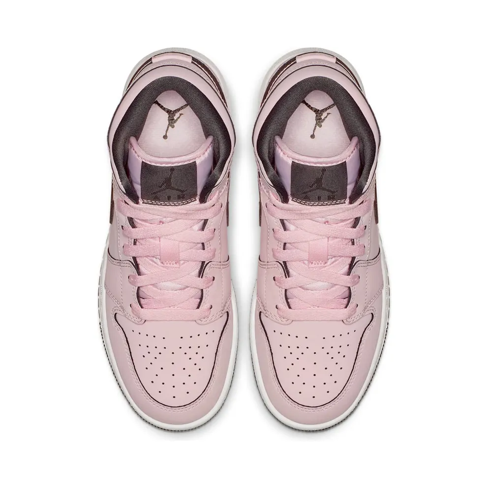 Jordan 1 Mid Pink Foam (GS) Pink Foam/Black-White (555112-601)