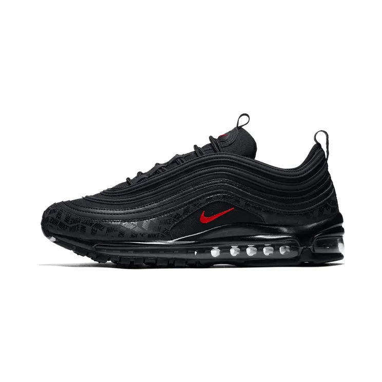 Nike Air Max 97 ‘Reflective Logos’ “Black / University Red” (AR4259-001)