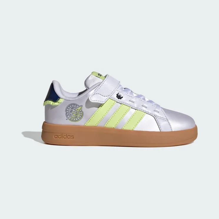 adidas Disney Grand Court 3.0 Shoes Children “Frozen Purple / Semi Frozen Lemon / Gum” (KI9181)