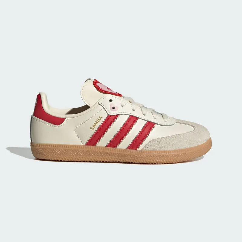 Adidas SAMBA OG Shoes Cream White / Better Scarlet / Gum (KI6681)