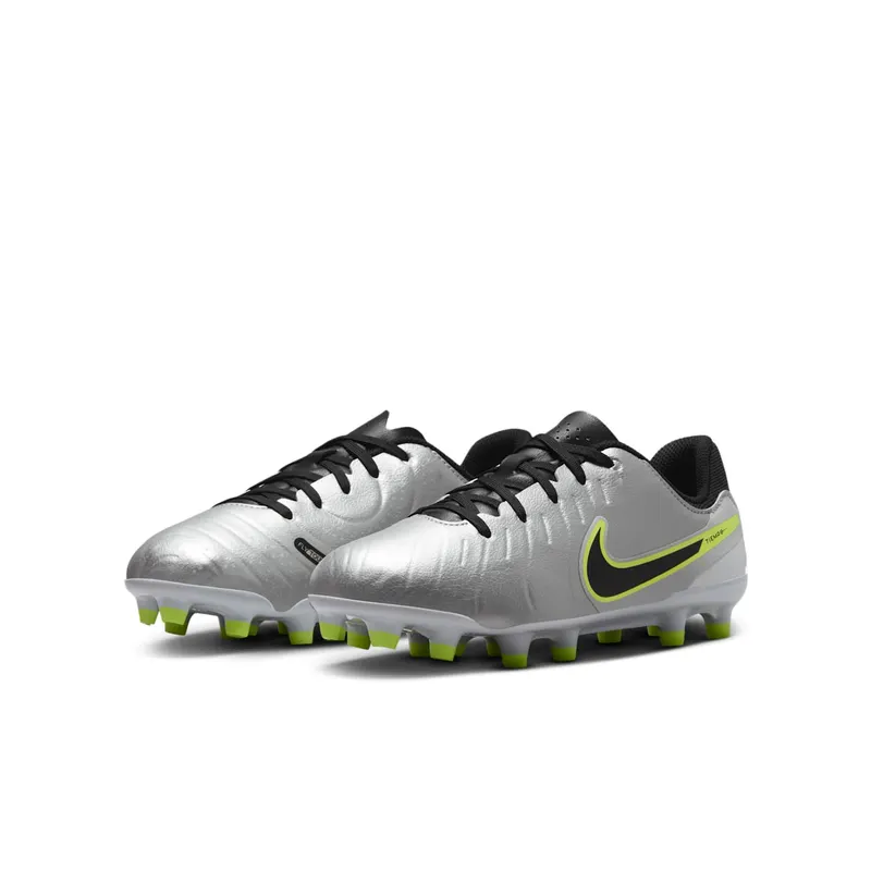 Nike Tiempo Legend 10 Academy FG/MG Metallic Silver Volt Black (DV4348-001)