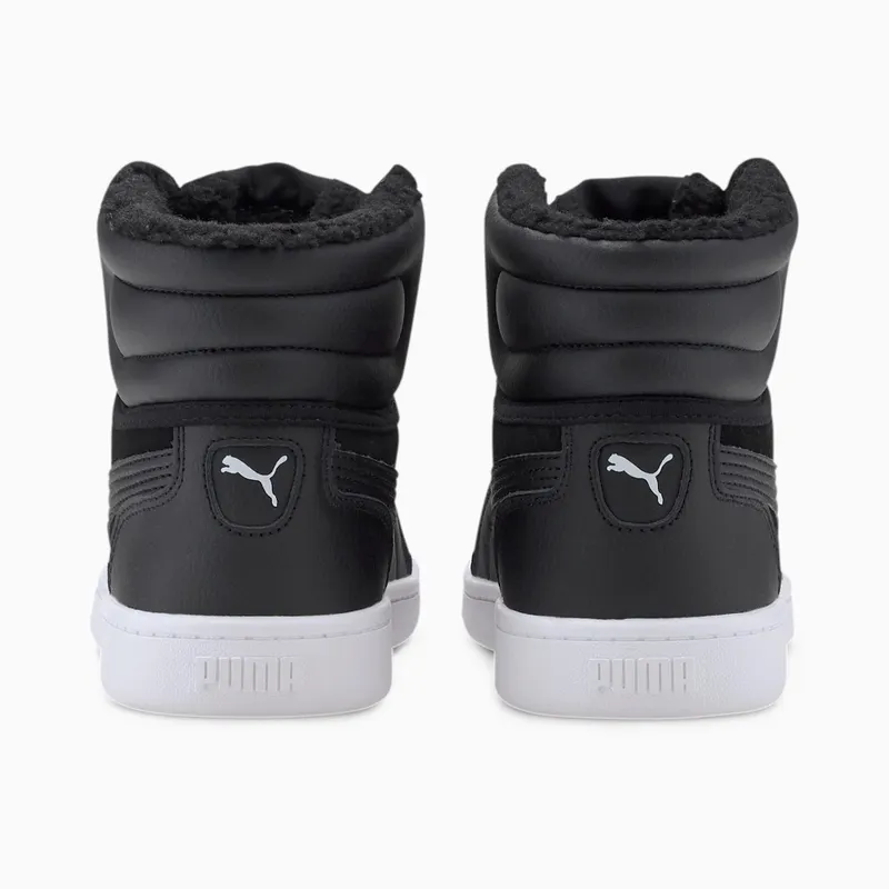 PUMA Vikky V2 Mid Fur Youth Black/White (370622-03)