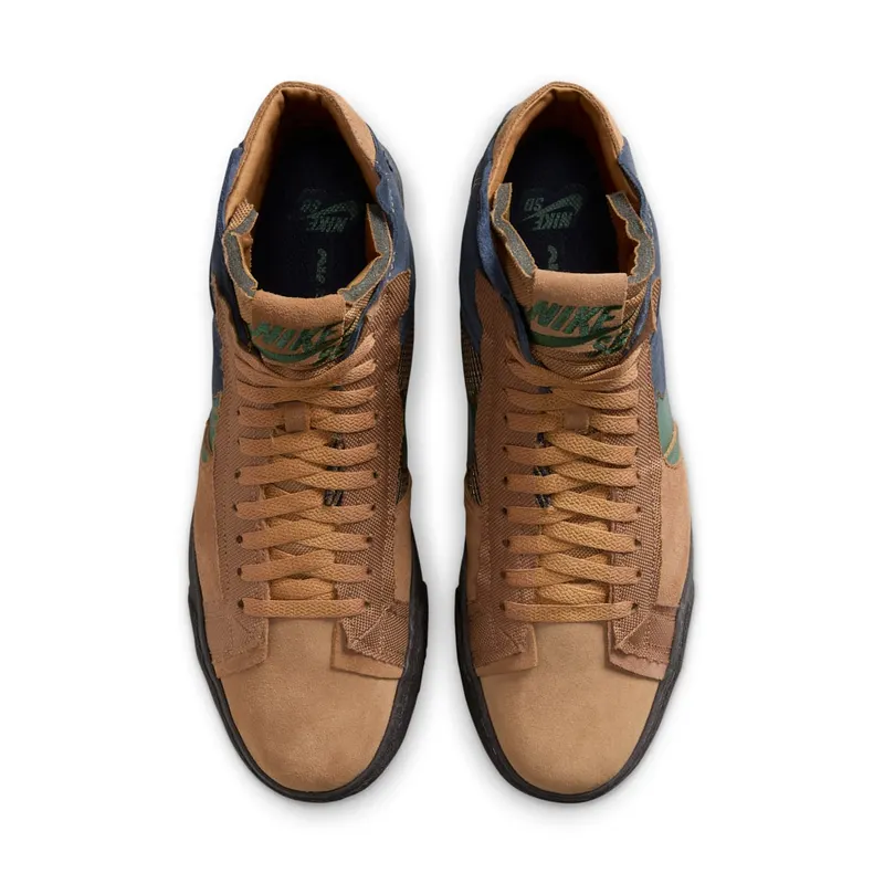 Nike SB Zoom Blazer Mid Premium Legend Dark Brown Obsidian Patchwork (FZ3306-200)