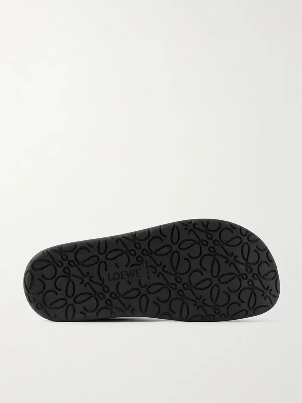 Loewe Jambo Logo-Appliquéd Leather Sneakers Black (M816282XBN) (3)