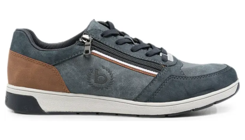 Bugatti Sneakers with vlakken and ritsdetail – Blue (333307135000)