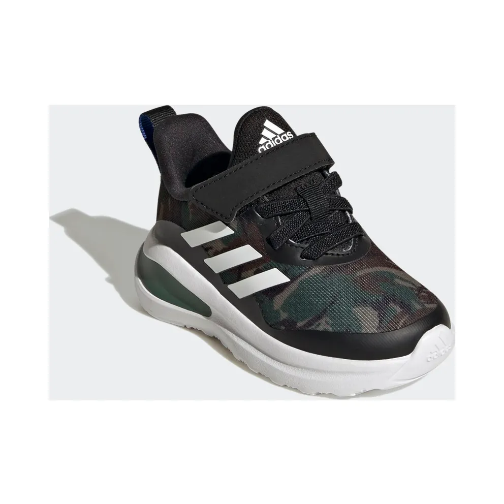 Adidas FortaRun Sport Running Elastic Lace and Top Strap Core Black / Cloud White / Green Oxide (GV9478)