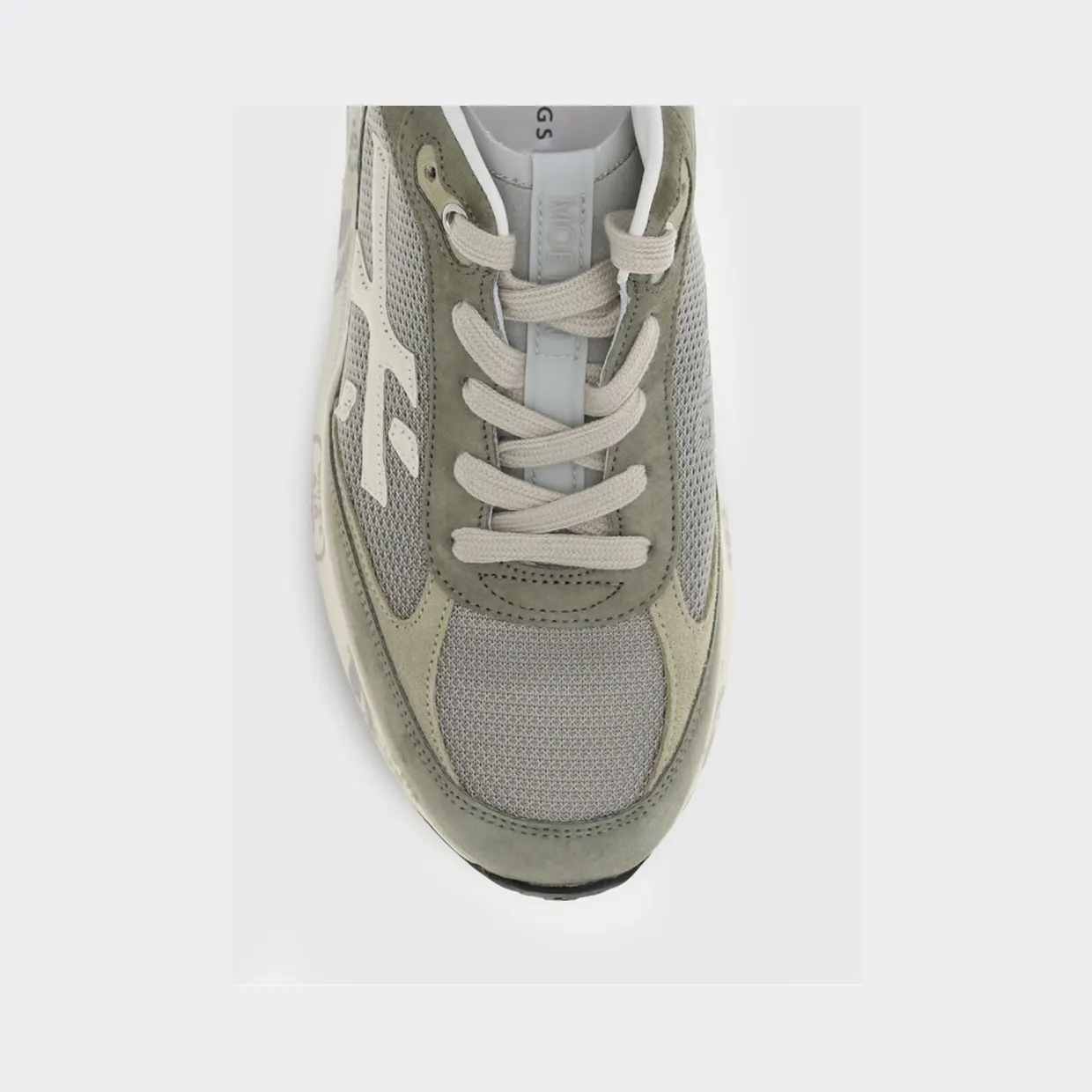 Premiata Moerund Suede and Nylon Sneakers Olive (MOERUN8300) (3)