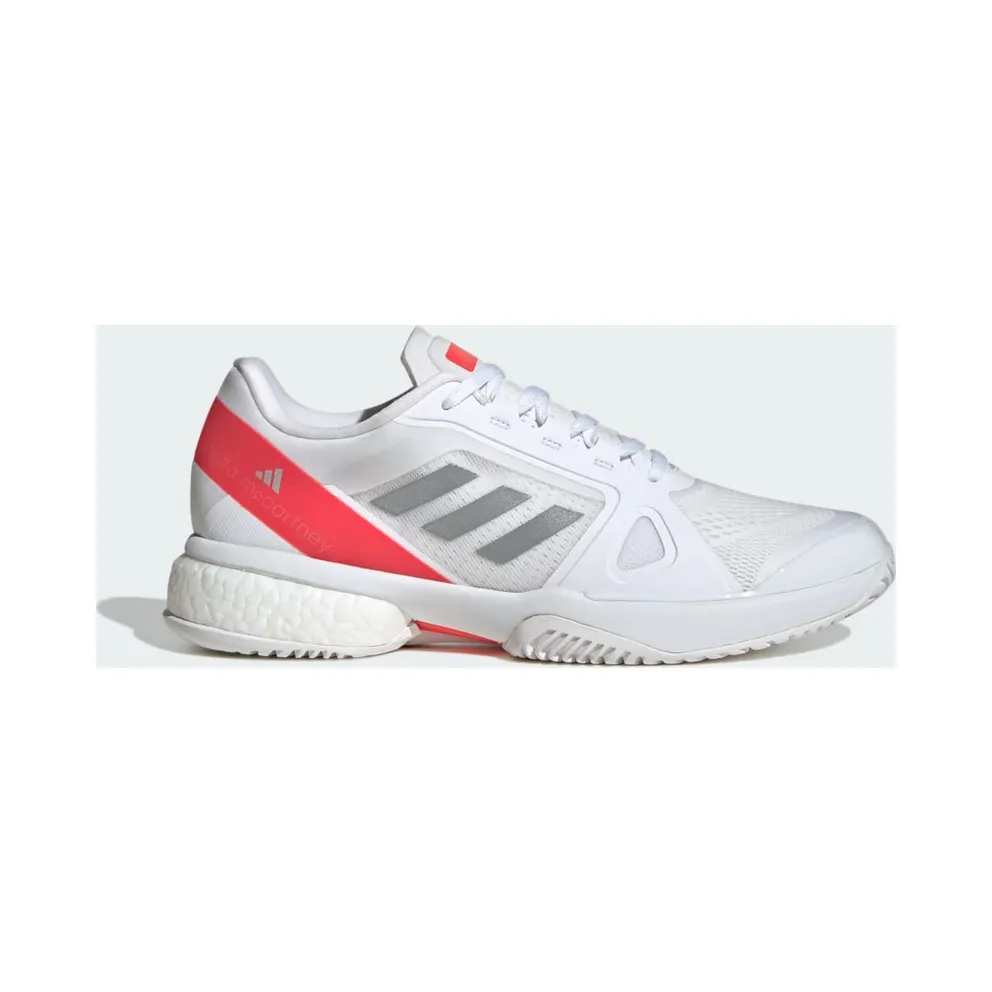 Adidas adidas by Stella McCartney Court Tennisschuhe Cloud White / Silver Metallic / Lucid Red (JP7060)