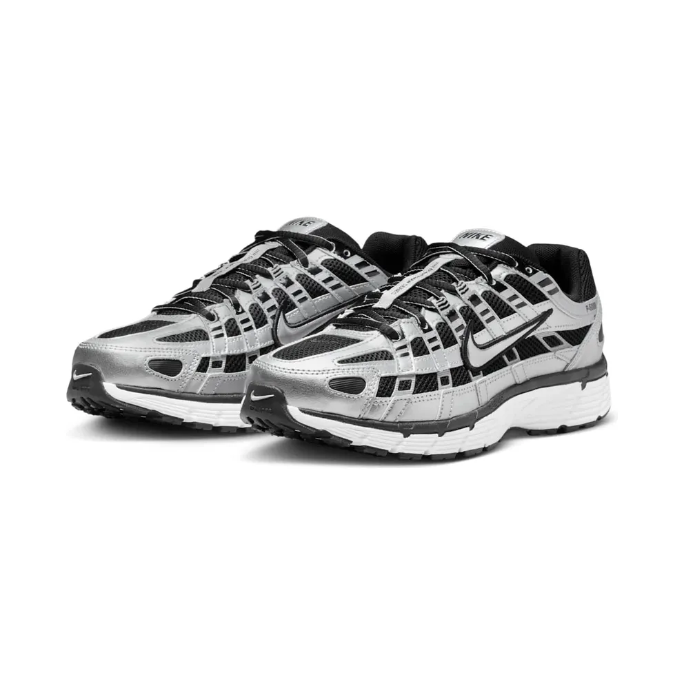 Nike P-6000 Metallic Silver Black White (BV1021-013)
