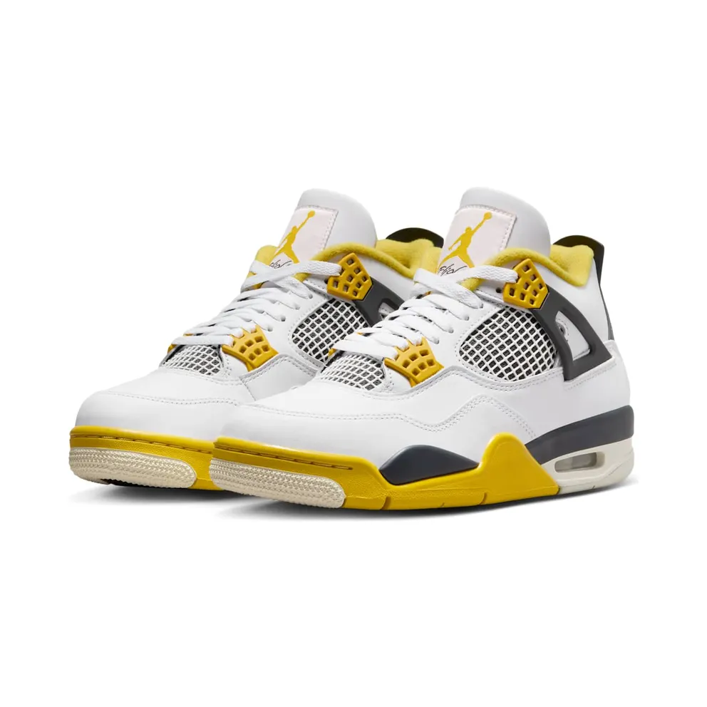 Air Jordan 4 Retro White/Vivid Sulphur/Anthracite/Coconut Milk (AQ9129-101)