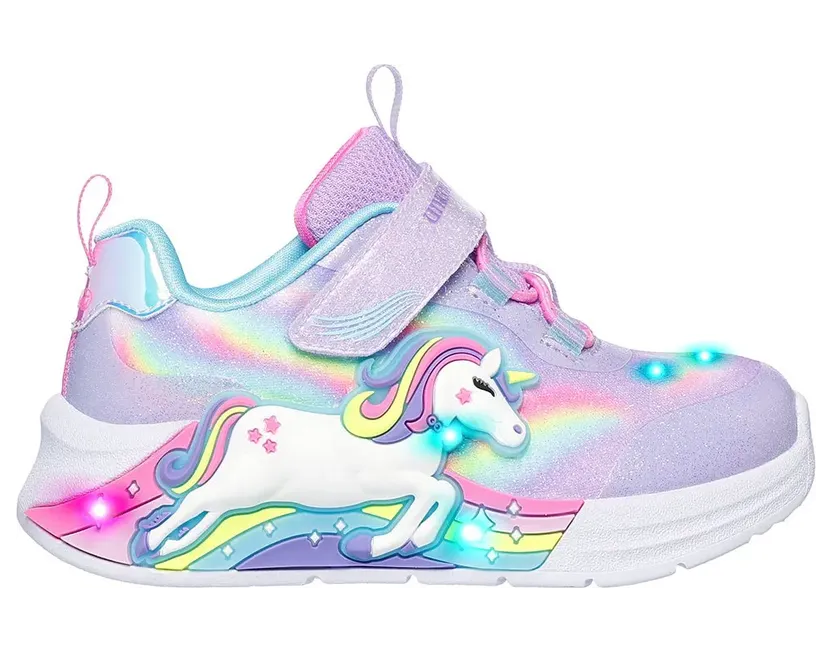 Skechers S-Lights Unicorn Chaser “Lavender” (302298NLVMT)