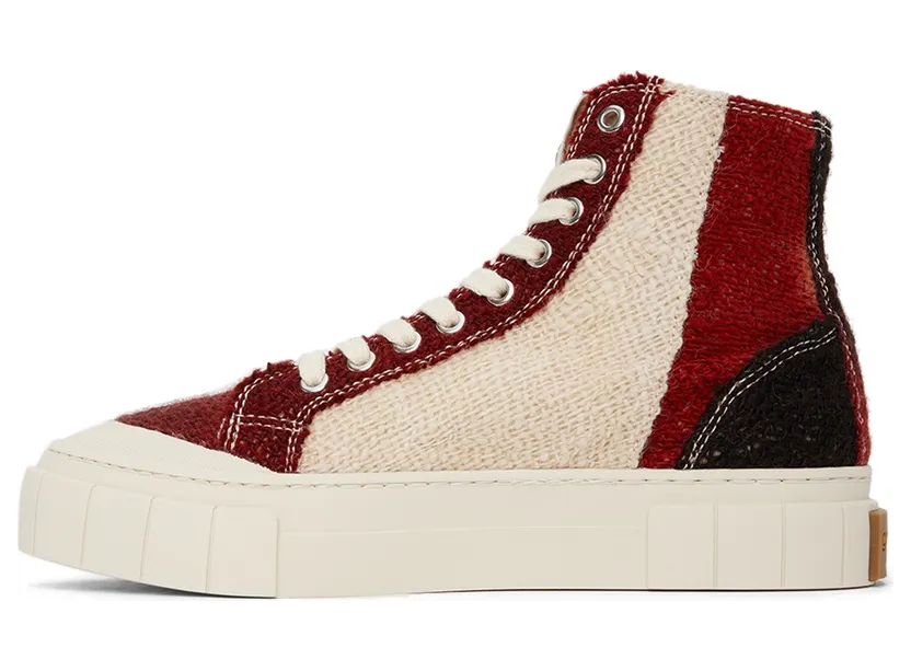 Good News Off-White & Burgundy Juice Sneakers (GNJUIC008) (3)