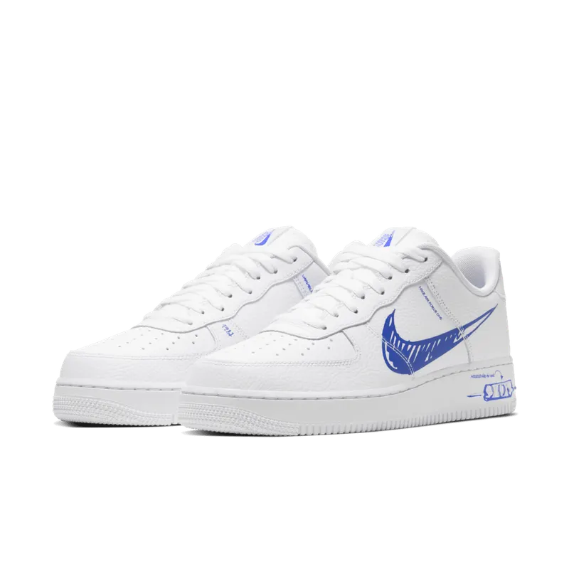 Nike Air Force 1 Low Sketch White Royal (2020) (CW7581-100)