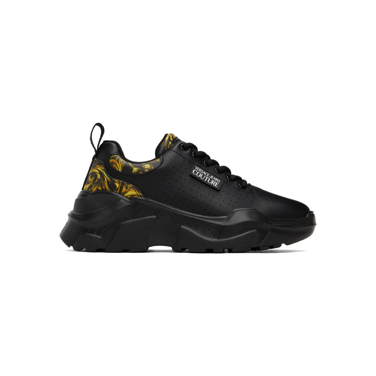 Versace Jeans Couture Black Regalia Baroque Speedtrack Sneakers (E72VA3SC3EZP089)