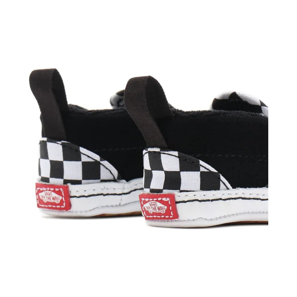 VANS Checker Slip-on V Crib Baby Shoes (Black)